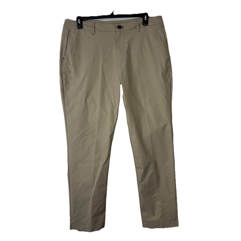Public Rec Pants Mens 36x30 Beige Stretch 5 Pocket Straight Chino Casual Golf
